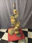 Brass props on roller display