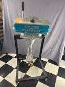 1939 Evinrude Speedi twin outboard motor w/stand