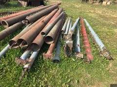 Pile of augers and tubing