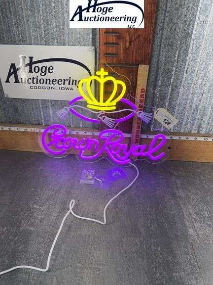 CROWN ROYAL NEON LED LIGHT SIGN, 12T X 16W