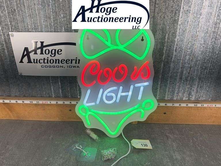 COORS LIGHT NEON LED LIGHT SIGN, 15.5T X 10.5W