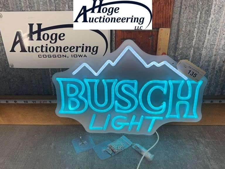 BUSCH LIGHT NEON LED LIGHT SIGN, 11T X 16.5W