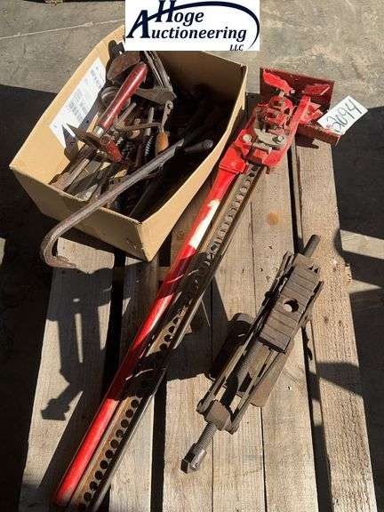 PALLET--HI-LOW JACK, CROWBAR, BRACE & BIT, BITS - Hoge Auctioneering LLC