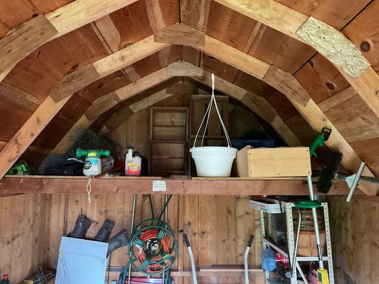 Contents of shed-back wall and loft