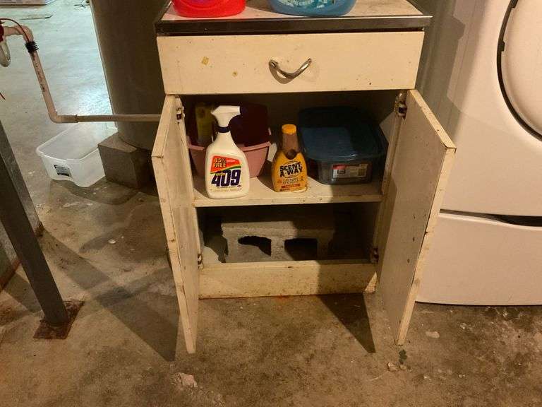 Cabinet and contents