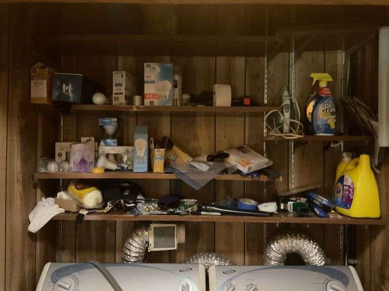 Contents of shelving