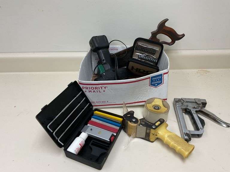 Box of miscellaneous tools