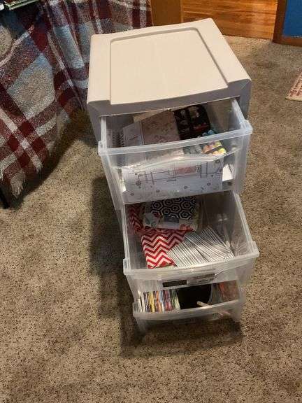 Three drawer organizer and contents