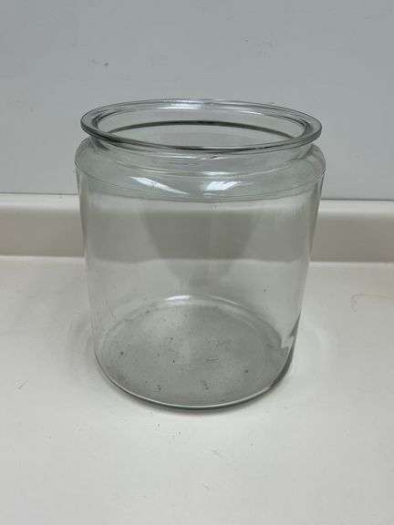 Glass jar, 9 inches tall