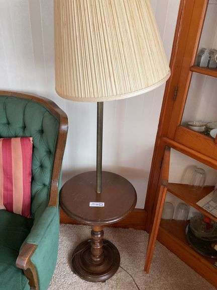 Side Table with lamp attached