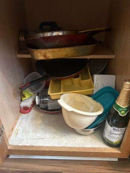 Contents of lower cabinet