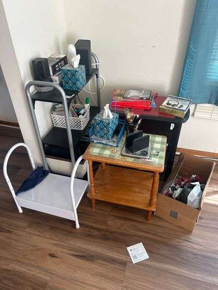 Side Tables/Stands with contents