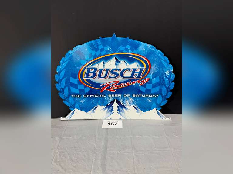 Busch Racing Metal Sign - Hoover's Auctions & Real Estate LLC