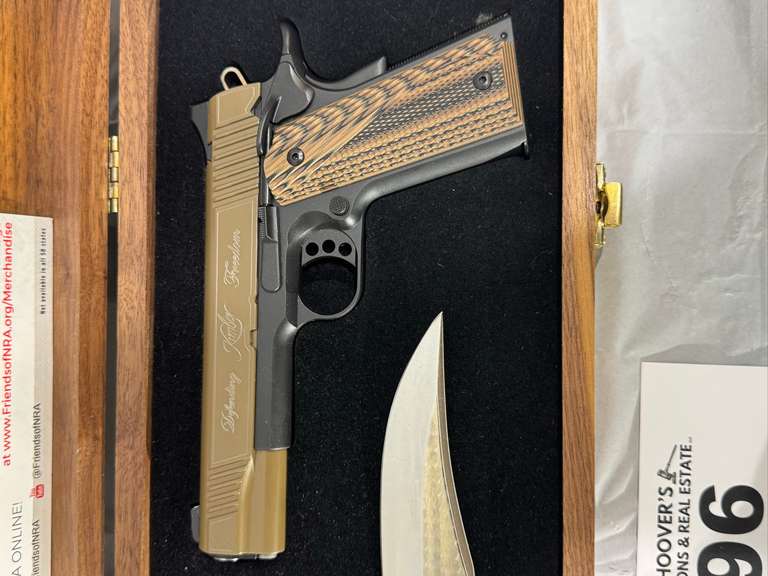2018 Friends of NRA Gun of the Year: Kimber Custom ll .45 ACP and Silver Stag Knife with Display Cas