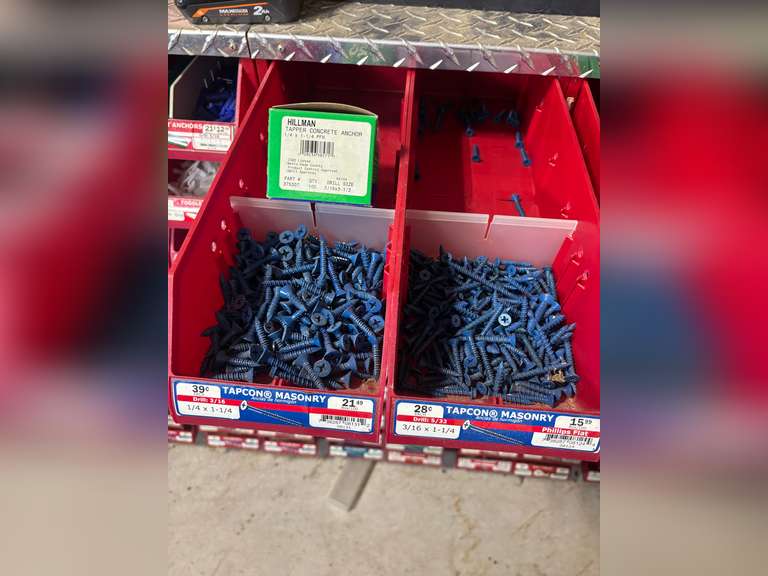 Tapcon Masonry, Hex Tapcons, Lead/ Wedge/ Sleeve Anchors, Truss Nail/ Hammer Drive,