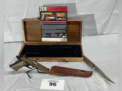 2018 Friends of NRA Gun of the Year: Kimber Custom ll .45 ACP and Silver Stag Knife with Display Cas