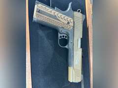 2018 Friends of NRA Gun of the Year: Kimber Custom ll .45 ACP and Silver Stag Knife with Display Cas
