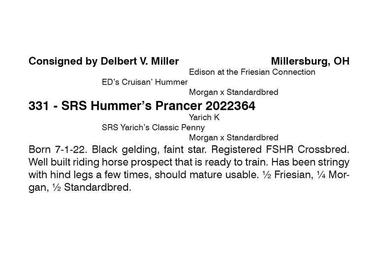 SRS Hummer’s Prancer 2022364