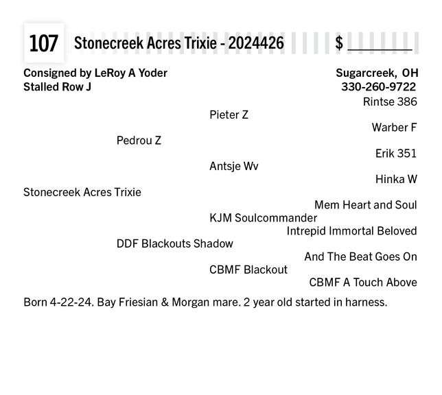Stonecreek Acres Trixie