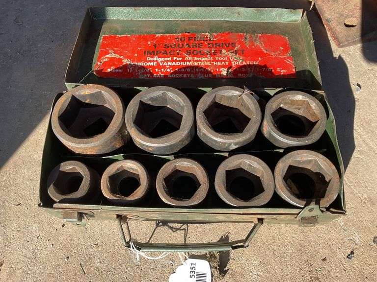 1 Inch Socket Set R 1 inch square drive impact socket set - Hurley Real Estate & Auctions