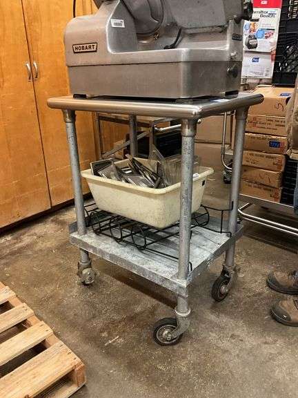 Rolling cart w/ stainless top - no contents