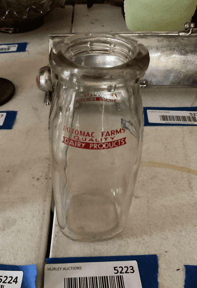 Milk bottle: Potomac Farms Dairy Products
