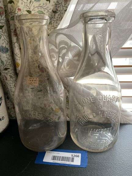 Two Milk bottles: Paul Kretzer/ Williamsport MD