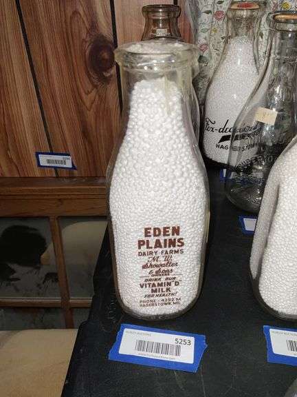 Milk bottle: Eden Plains Dairy/ Hagerstown MD