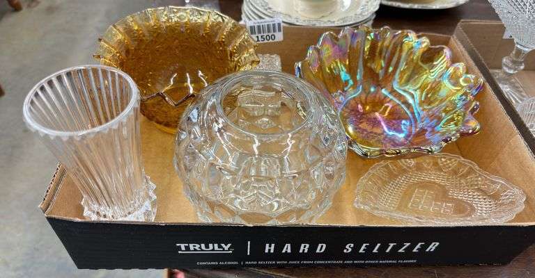 Carnival and clear glass lot