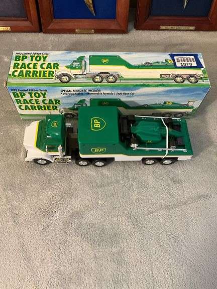 BP toy race car carrier