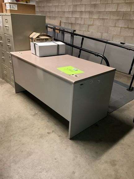 Metal office desk