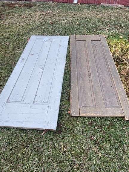 Two old raised panel doors