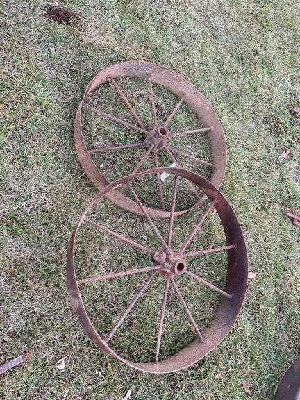 Two steel wheels