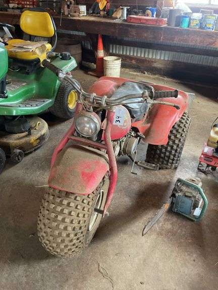 Honda 90 4-wheeler. Has been stored in the shed for over 30 years. Good condition for its age.