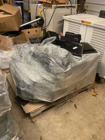 Skid of computer monitors