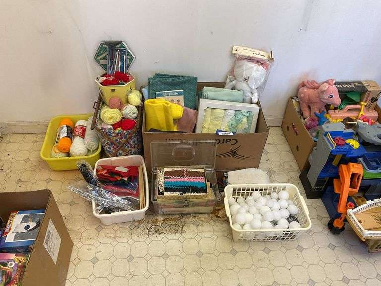 Yarn, fabric, rick-rack, felt, misc crafts & sewing notions - Hurley ...