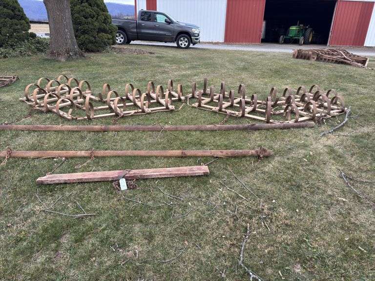 18’ double spring tooth harrow