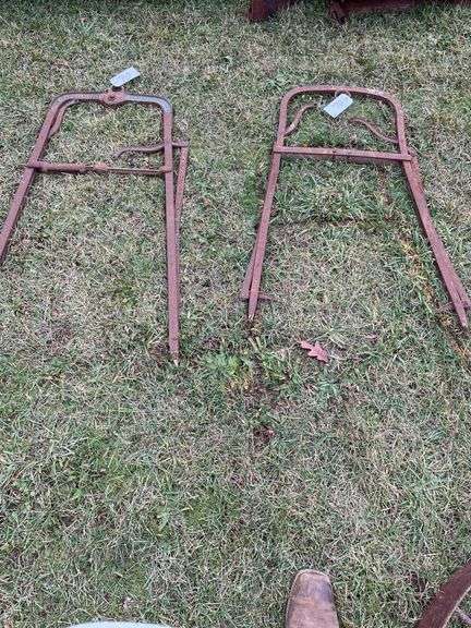 Two Hay harpoons, one is MYERS grappling harpoon 1887.