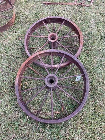 Two steel wheels