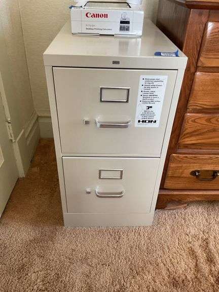 2-drawer metal filing cabinet