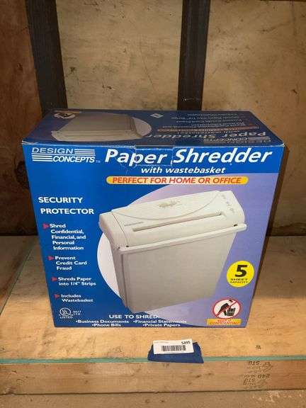 Paper shredder in box