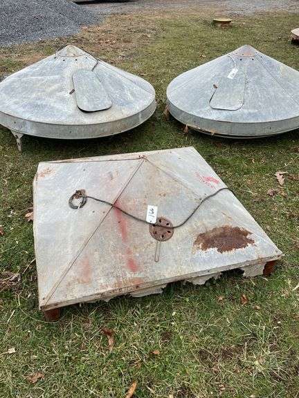 Three galvanized chick brooders - Hurley Real Estate & Auctions