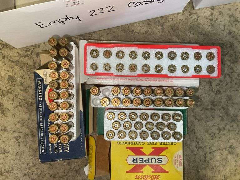 11 boxes of empty 22 Rem cartridge casings - Hurley Real Estate & Auctions