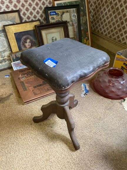 Victorian organ stool