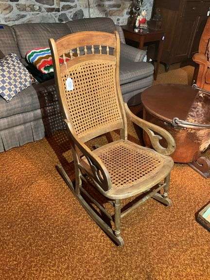 Small Cottage Rocker Victorian cottage rocker w/ caned seat and back - Hurley Real Estate ...