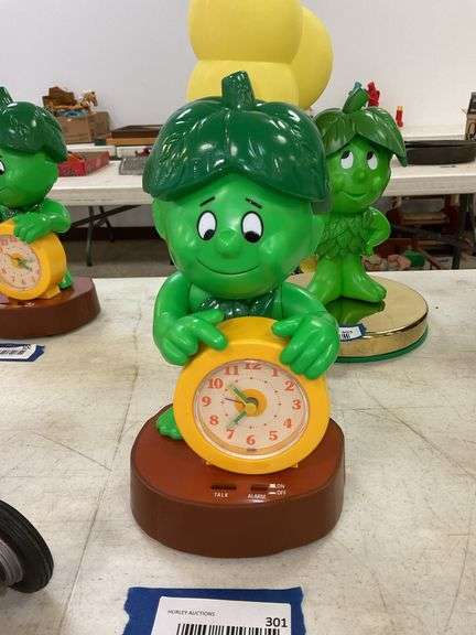 Vintage Little Sprout Jolly Green Giant talking alarm clock