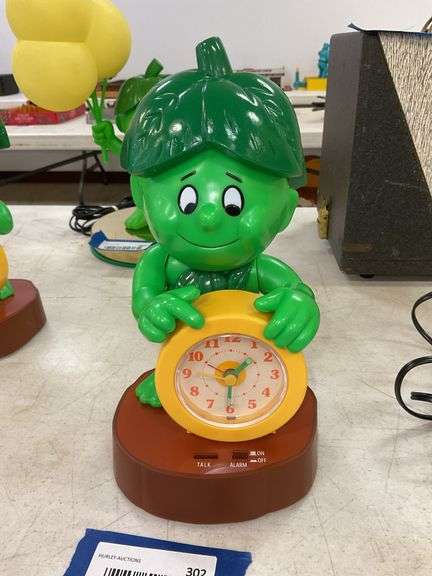 Vintage Little Sprout Jolly Green Giant talking alarm clock