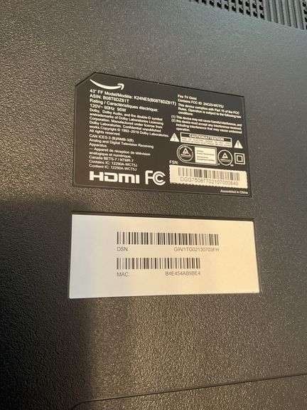 Fire TV Omni model: K24NE5 - Hurley Real Estate & Auctions