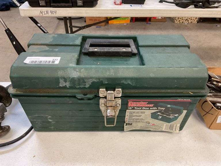 Popular Mechanics toolbox and contents