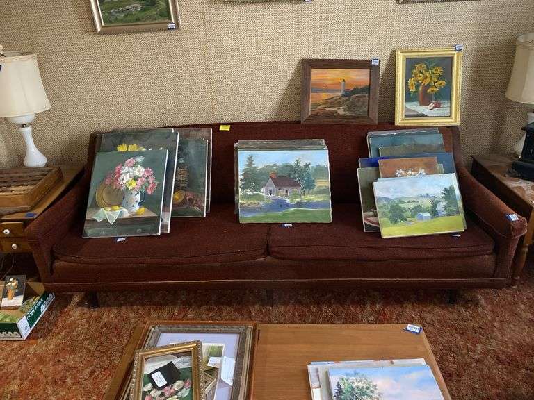 Mid-century sofa - no contents 92x32x28